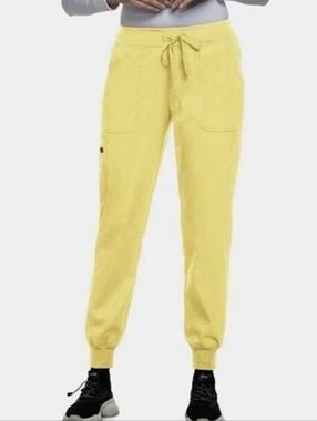 KOI Lite Stretch 750 Women's Fierce Jogger Scrub Yellow Sunshine Size XSmall EUC